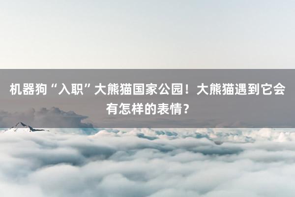 机器狗“入职”大熊猫国家公园！大熊猫遇到它会有怎样的表情？