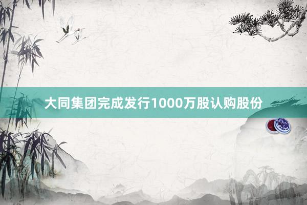 大同集团完成发行1000万股认购股份