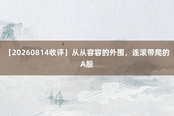 【20260814收评】从从容容的外围，连滚带爬的A股