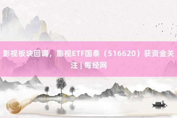 影视板块回调，影视ETF国泰（516620）获资金关注 | 每经网