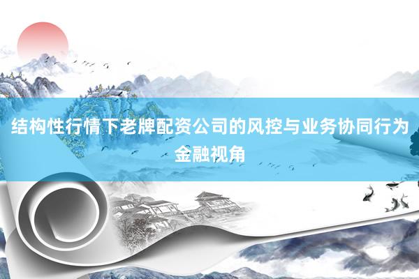 结构性行情下老牌配资公司的风控与业务协同行为金融视角