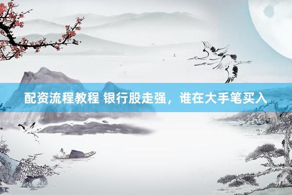 配资流程教程 银行股走强，谁在大手笔买入